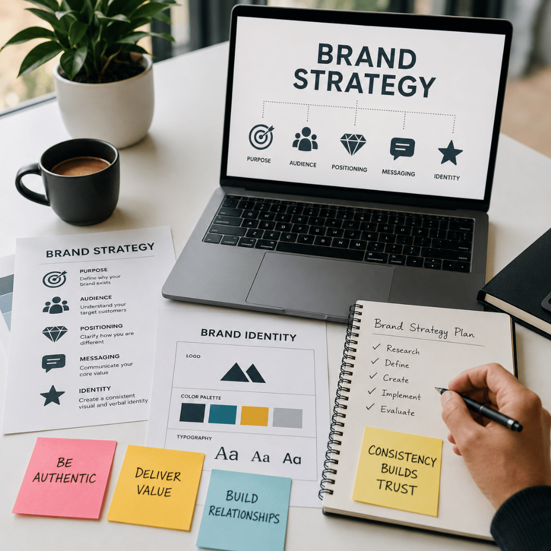 Branding strategy for business with practical steps for building a strong brand identity