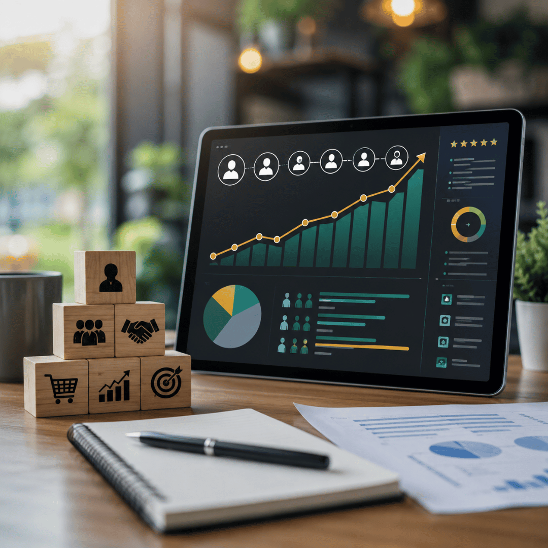 Customer Lifetime Value strategy showing customer loyalty retention and business growth