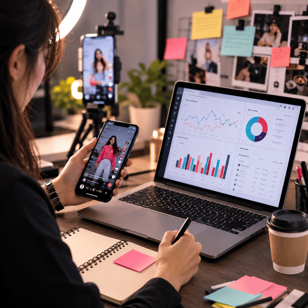 Digital marketer using TikTok Ads Manager to analyse campaign performance and create high-converting TikTok advertising campaigns.